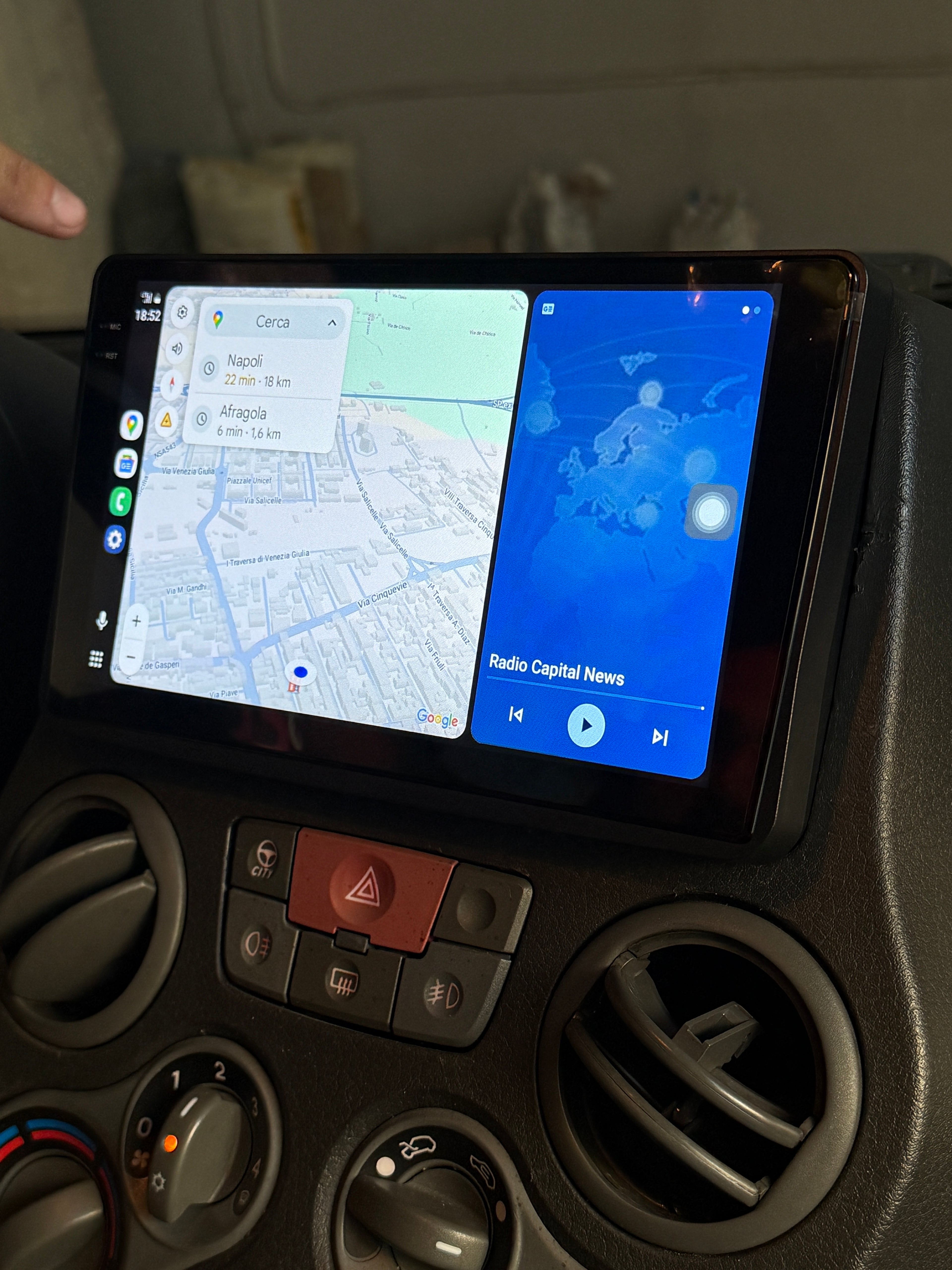 Fiat Panda (2003/2012) - Autoradio scgermo 9'' versione 4-64 Android auto + Carplay / Stereo Touch 9 pollici | USB + Navigatore GPS + Bluetooth + Wifi