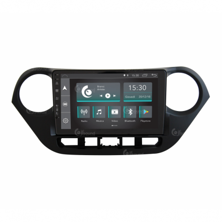 Hyundai i10 9 Pollici - Mascherina Inclusa - Autoradio 2 Din  8-256Gb- KIT Completo Per L'installazione INCLUSO - Android Auto + Carplay / Classe B Stereo Touch 2/64gb | Navigatore GPS + Bluetooth + Wifi + USB