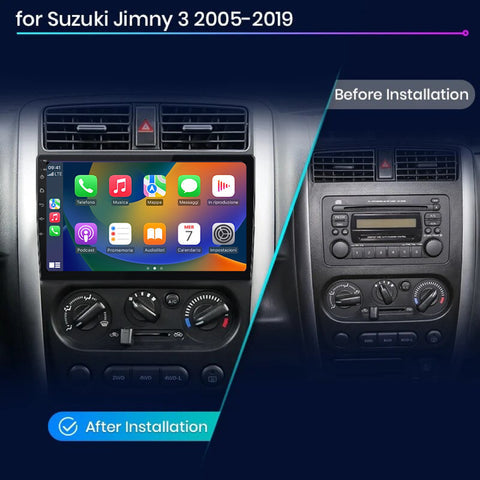 Suzuki Jimny 3 (2005/2019) | 9 Pollici - Mascherina Inclusa - Autoradio 2 Din Android Auto + Carplay / Stereo Touch |Navigatore GPS + Bluetooth + Wifi