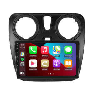 Dacia sandero /lodgy/stepway9” dokker Pollici - Mascherina Inclusa - Autoradio 2 Din Android Auto + Carplay / Stereo Touch 8/256GB | Navigatore GPS + Bluetooth + Wifi