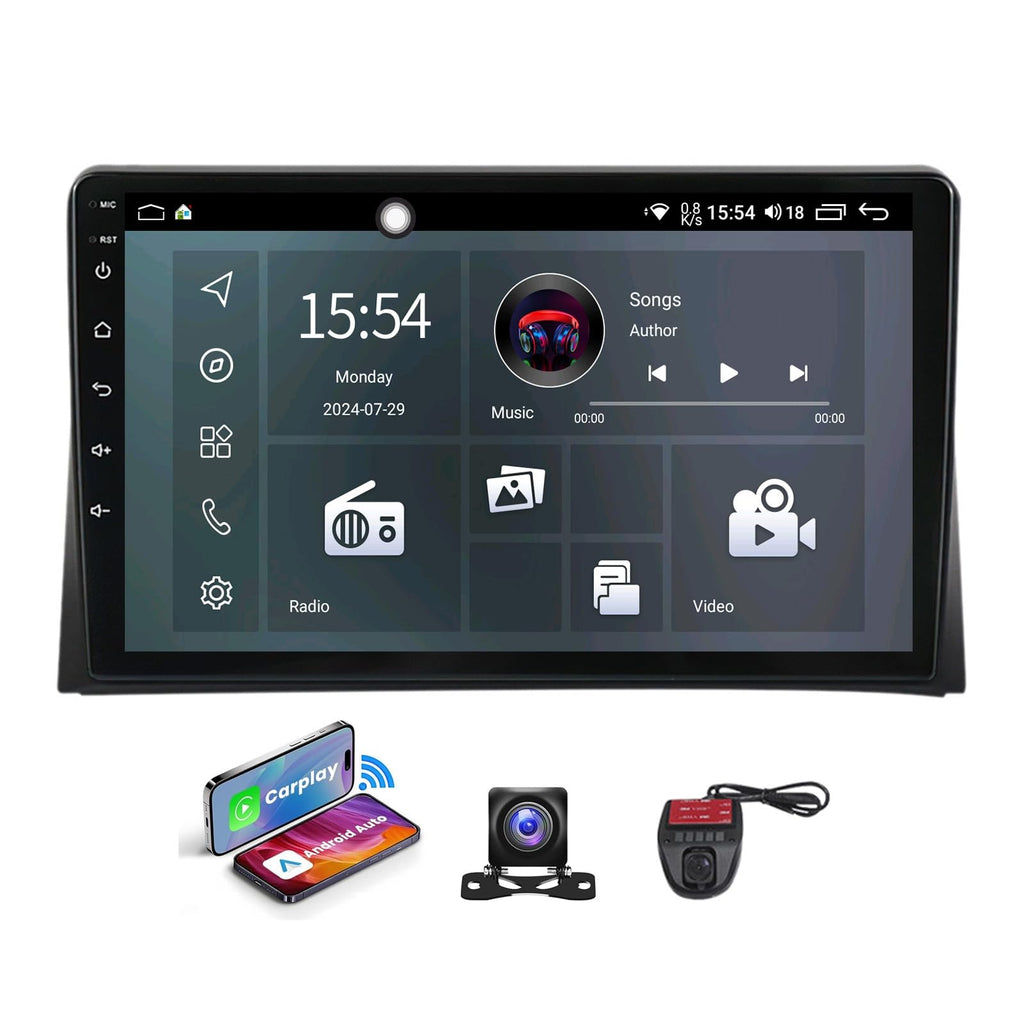Vw T5 2005/ 9” Pollici - Mascherina Inclusa - Autoradio 2 Din Android Auto + Carplay / Stereo Touch | Navigatore GPS + Bluetooth + Wifi