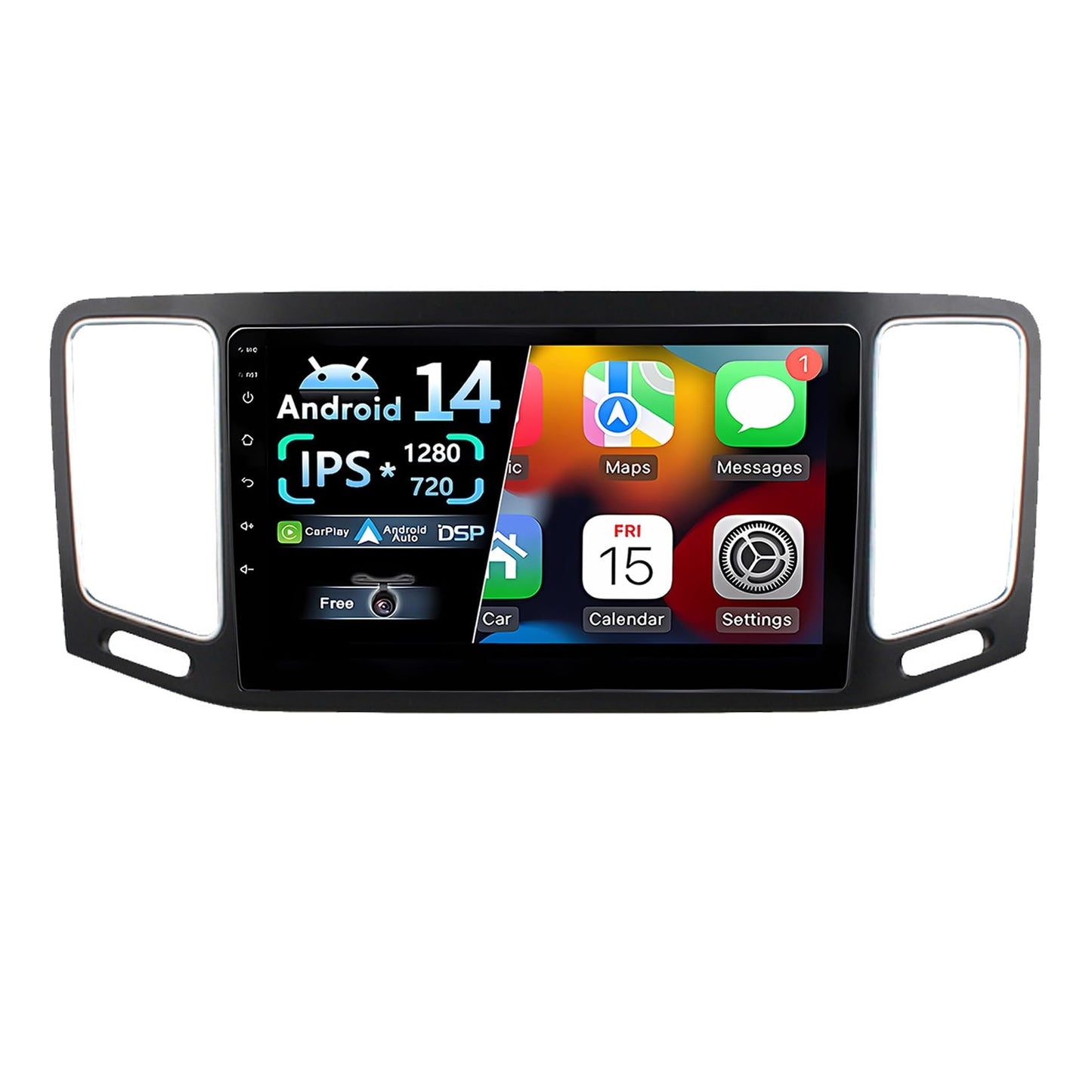 Volswagen sharan 9” Pollici - Mascherina Inclusa - Autoradio 2 Din Android Auto + Carplay / Stereo Touch| Navigatore GPS + Bluetooth + Wifi