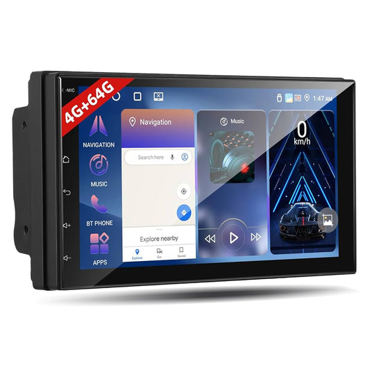 Autoradio 7” per Kia Carnival anno 2007  4GB+64GB CarPlay Autoradio 2 Din 7 Stereo Auto Bluetooth con Schermo, Autoradio Supporto GPS Navigazione, WiFi, SWC, FM/RDS Radio, EQ , Touchscreen Schermo+