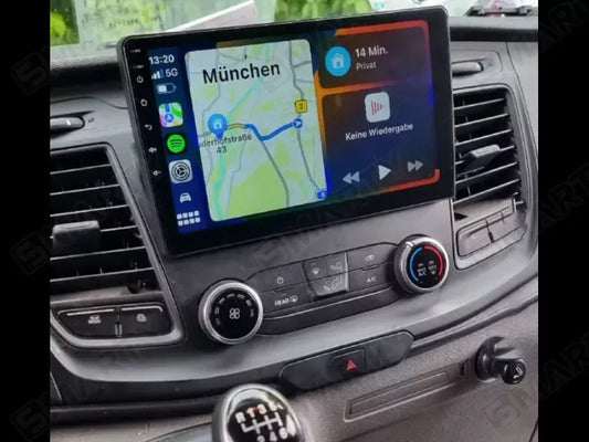 Ford custom 2019 | 9 Pollici - Mascherina Inclusa - Autoradio 2 Din Android Auto + Carplay / Stereo Touch 2/64gb | Navigatore GPS + Bluetooth + Wifi