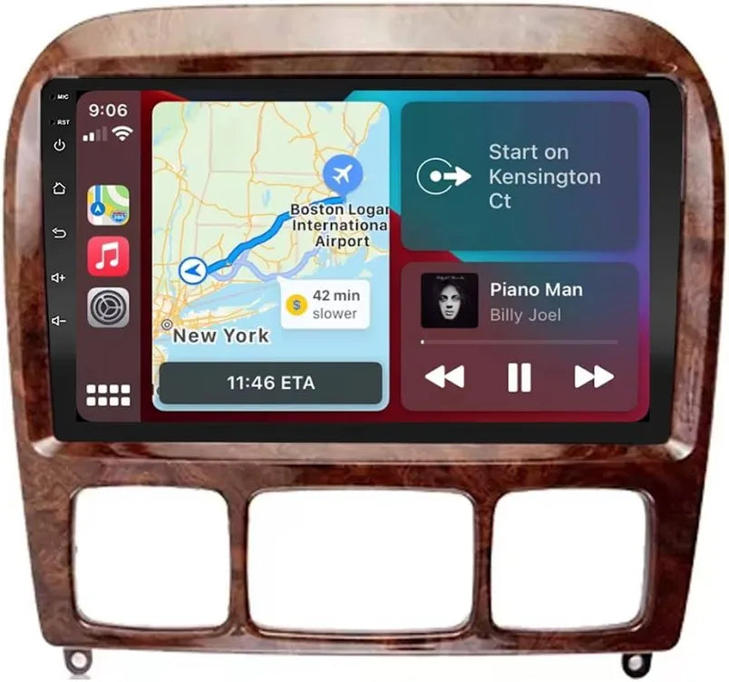 Mercedes S 320 -2001 CarPlay+Android auto Wi-Fi -Bluetooth - Mascherina Inclusa - Autoradio 2 Din Carplay / Stereo Touch  | Navigatore GPS + Bluetooth + Wifi