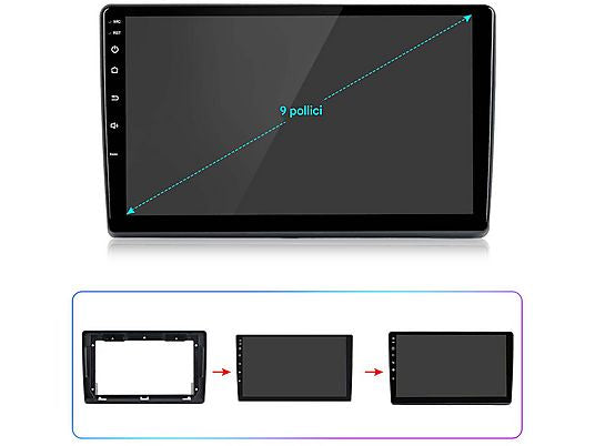 Fiat Ducato/jumper boxer (2024 in poi | 9 pollici | Mascherina Inclusa - Autoradio 2 Din Android auto + Carplay  Giga