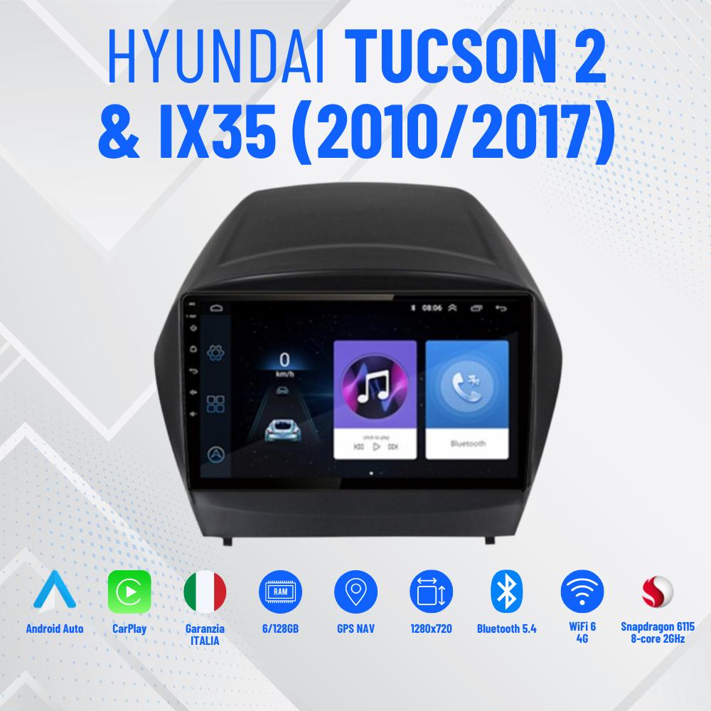 Hyundai Tucson 2 & IX35 (2010/2017) | 9 Pollici - Mascherina inclusa - Autoradio 2 Din Android auto + Carplay /  4-64GB | Navigatore GPS + Bluetooth + Wifi