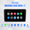 Nissan Navara d40 2011>9”CarPlay+Android auto Wi-Fi -Bluetooth - Mascherina Inclusa - Autoradio 2 Din Carplay / Stereo Touch  | Navigatore GPS + Bluetooth + Wifi