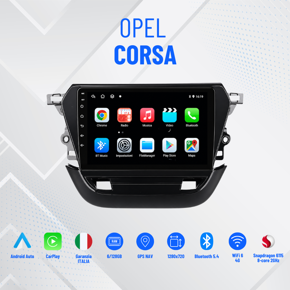 Opel corsa    | 9 Pollici - Mascherina Inclusa - Autoradio 2 Din - KIT Completo Per L'installazione INCLUSO - Android Auto + Carplay / Classe B Stereo Touch 2/64gb | Navigatore GPS + Bluetooth + Wifi + USB