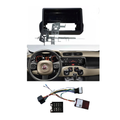 Adattatore Autoradio Cornice Stereo per Panda  al 2011> con Kit Fissaggio - Grigio schermo 7'' -comandi al volante