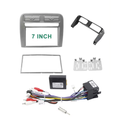 Adattatore Autoradio Cornice Stereo per Fiat Grande punto 2008> con Kit Fissaggio - Grigio schermo 7''-Comandi al volante