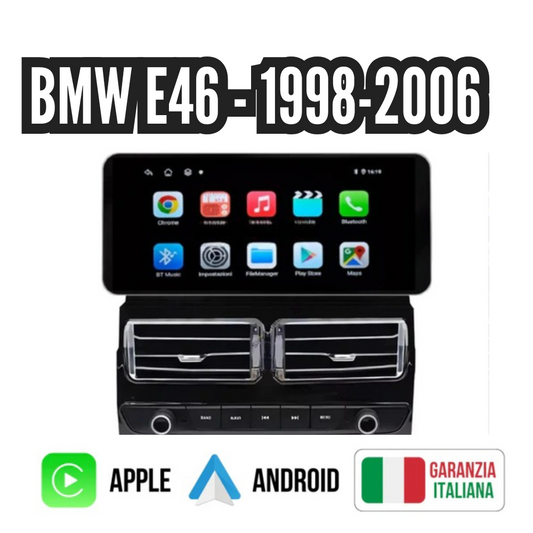 Autoradio   per   BMW   Serie   3   E46   M3   12.3"   1998-2006  Android Bluetooth CarPlay  Android   Auto 4/64GB   Ram