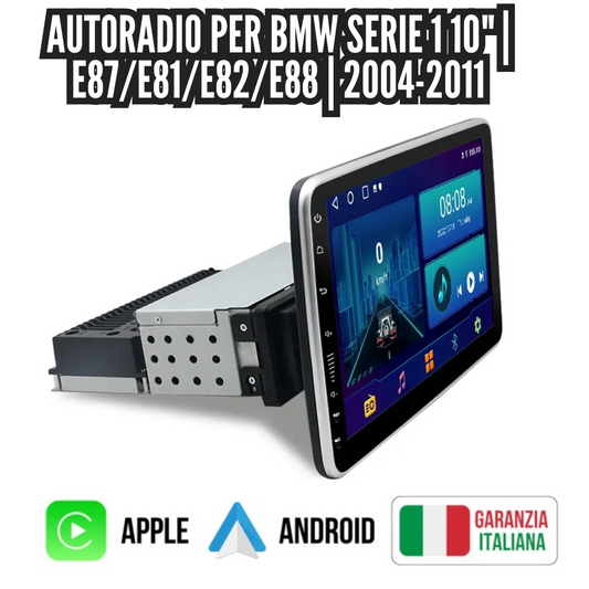 Autoradio   per   BMW   Serie   1   10"   |   E87/E81/E82/E88   |2004-2011  Android Bluetooth  Estraibile CarPlay  Android   Auto 4-64GB   Ram
