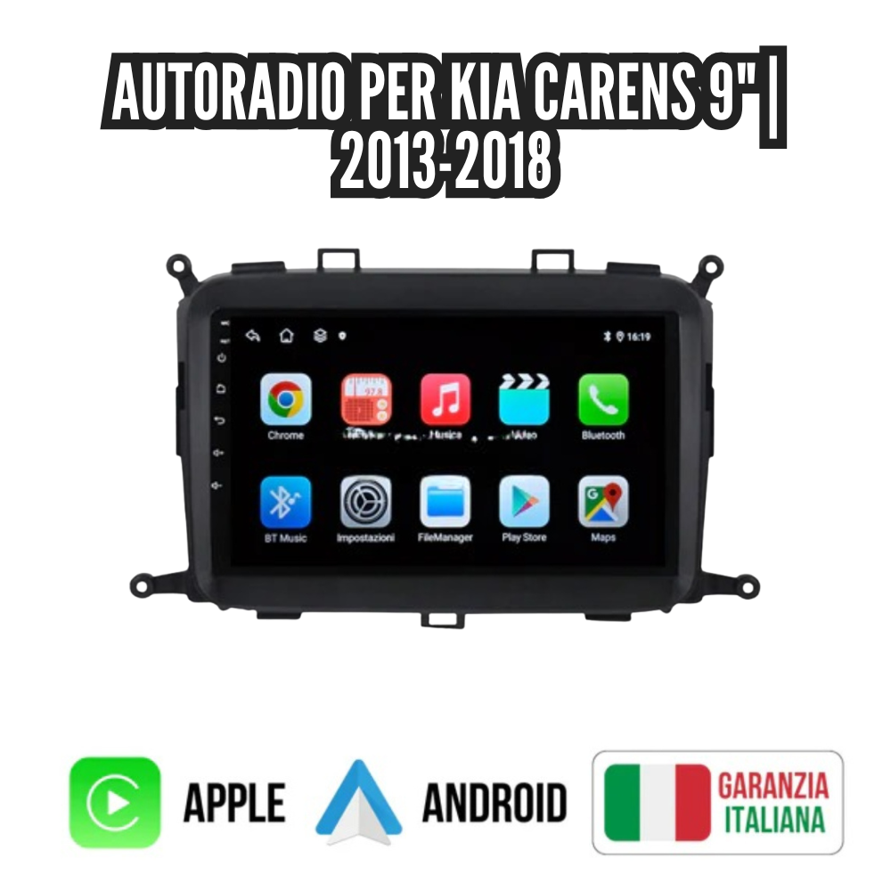 Autoradio per   Kia  Carens   9"   |   2013-2018   |   Android   |   Bluetooth   |   CarPlay   |   Android   Auto   | 4-64GB   Ram