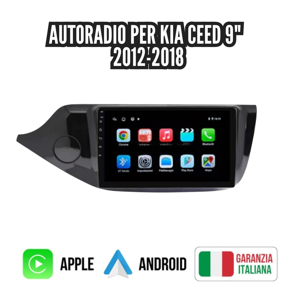 Autoradio   per   Kia   Ceed   9"   |   2012-2018   |   Android   |   Bluetooth   |   CarPlay   |   Android   Auto   |   4-64GB   Ram