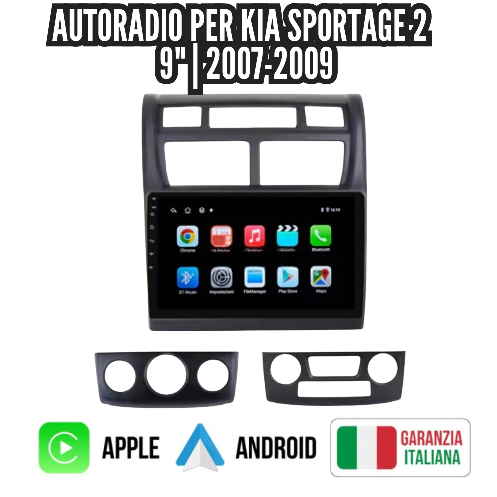 Autoradio   per   Kia   Sportage   2   9"   |   2007-2009   |   Android   |   Bluetooth   |   CarPlay   |   Android   Auto   |   4-64GB  Ram