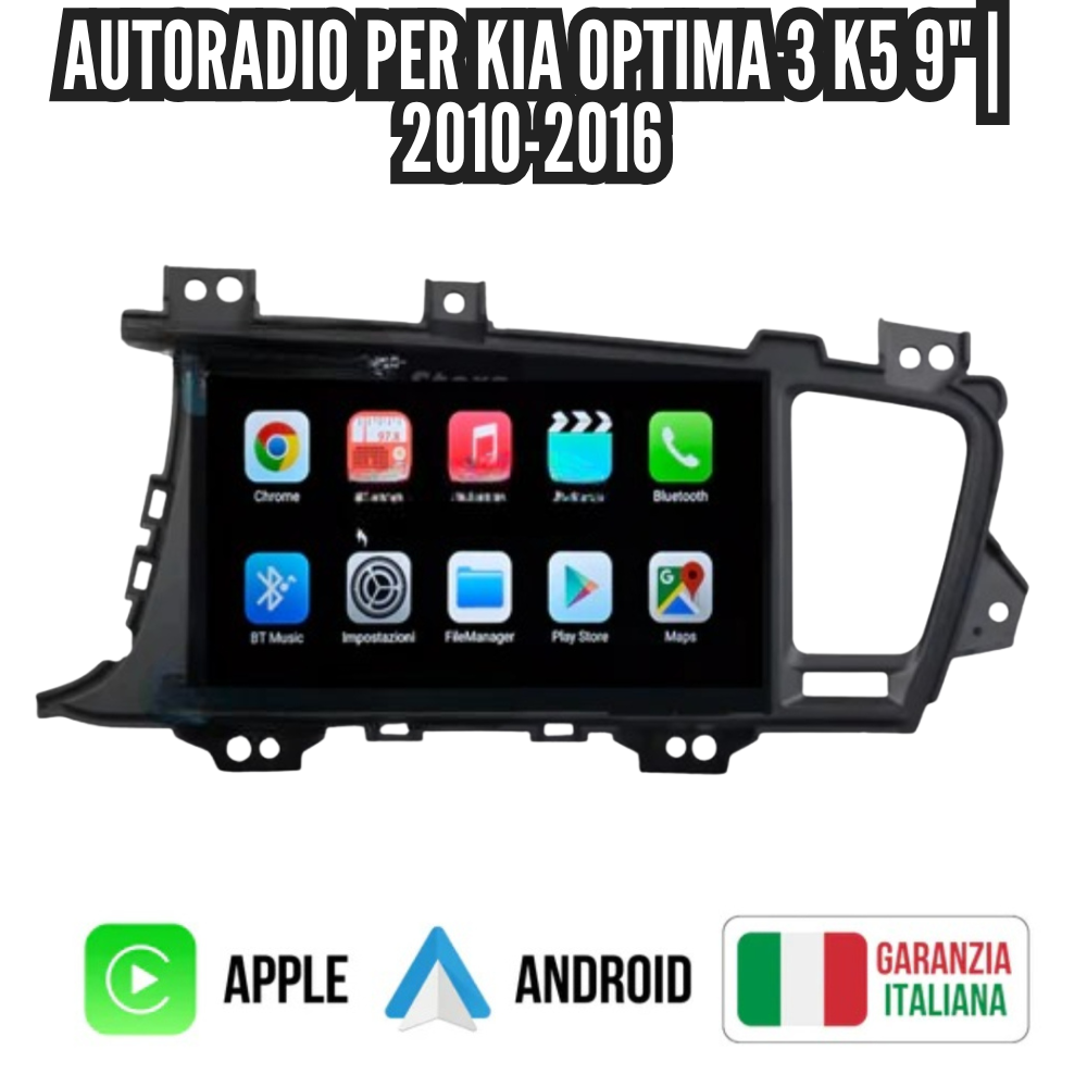 Autoradio   per   Kia   Optima   3   K5   9"   |   2010-2016   |   Android   |   Bluetooth   |   CarPlay   |   Android   Auto   |   4-64GB   Ram