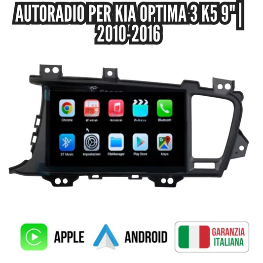 Autoradio   per   Kia   Optima   3   K5   9"   |   2010-2016   |   Android   |   Bluetooth   |   CarPlay   |   Android   Auto   |   4-64GB   Ram