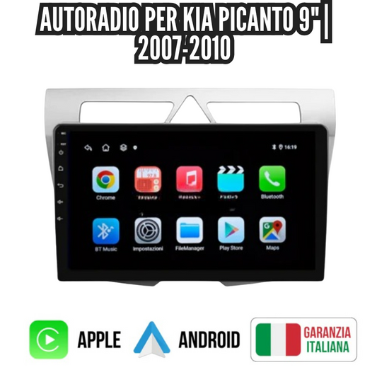 Autoradio   per   Kia   Picanto   9"   |   2007-2010   |   Android   |   Bluetooth   |   CarPlay   |   Android   Auto   |   4-64GB   Ram