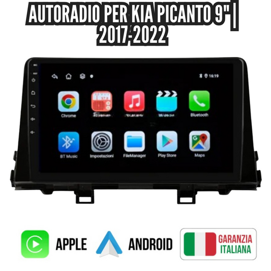 Autoradio   per   Kia   Picanto   9"   |   2017-2022   |   Android   |   Bluetooth   |   CarPlay   |   Android   Auto   |   4-64GB   Ram