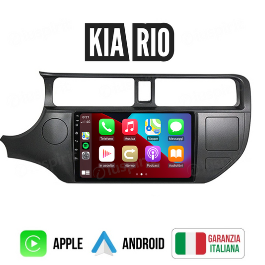Kia Rio (2013 in poi) | 9 Pollici - Mascherina inclusa - Autoradio 2 Din Android auto + Carplay | 4/64gb - Stereo Touch/ Navigatore Gps + Bluetooth + Wifi