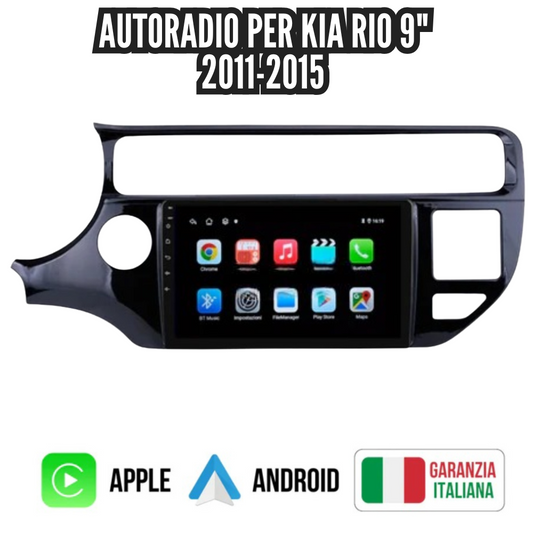 Autoradio   per   Kia   Rio   9"   |   2011-2015   |   Android   |   Bluetooth   |   CarPlay   |   Android   Auto   |   4-64GBRam