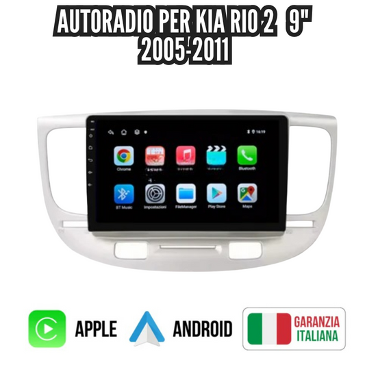 Autoradio   per   Kia   Rio   2   9"   |   2005-2011   |   Android   |   Bluetooth   |   CarPlay   |   Android   Auto   |   4-64GB  Ram