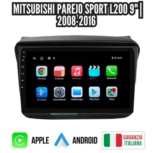 Autoradio   per   Mitsubishi   Parejo   Sport   L200   9"   |   2008-2016   |   Android   |   Bluetooth   |   CarPlay   |   Android   Auto   |   4-64GB   Ram