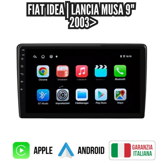 Autoradio   per   Fiat   Idea   |   Lancia   Musa   9"   |   Dal   2003>   |   Android   |   Bluetooth   |   CarPlay   |   Android   Auto   |  4-64GB   Ram