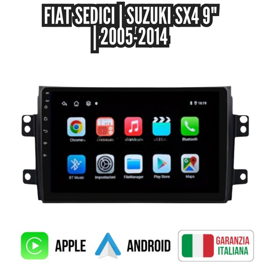 Autoradio   per   Fiat   Sedici   |   Suzuki   SX4   9"   |   2005-2014   |   Android   |   Bluetooth   |   CarPlay   |   Android   Auto   |  4-64GB   Ram