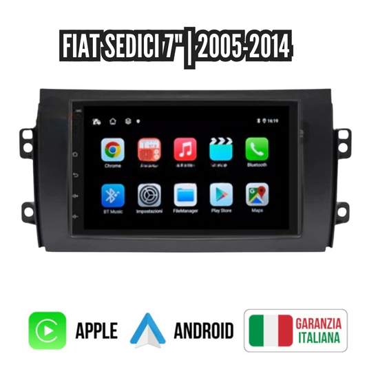 Autoradio   per   Fiat   Sedici   7"   |   2005-2014   |   Android   |   Bluetooth   |   CarPlay   |   Android   Auto   |   4-64GB  Ram