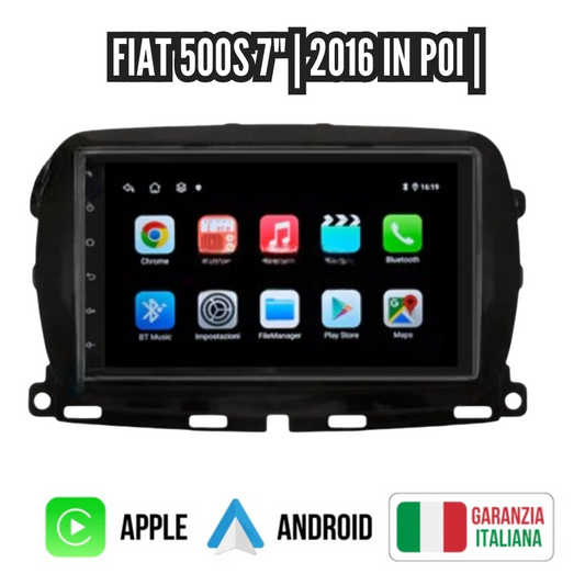 Autoradio   per   Fiat   500s   7"   |   2016   in   poi   |   Android   |   Bluetooth   |   CarPlay   |   Android   Auto   |   4-64GB   Ram