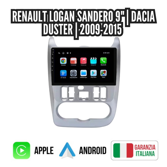 Autoradio   per   Renault   Logan   Sandero   9"   |   Dacia   Duster   |   2009-2015   |   Android   |   Bluetooth   |   CarPlay   |   Android   Auto   | 4-64GB   Ram