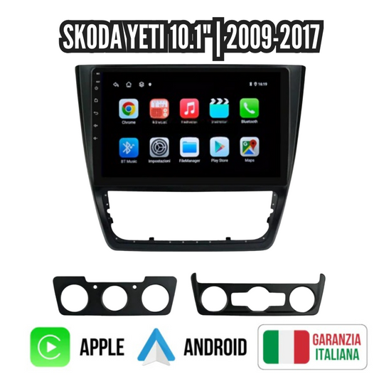 Autoradio   per   Skoda   Yeti   10.1"   |   2009-2017   |   Android   |   Bluetooth   |   CarPlay   |   Android   Auto   |   4-64GB  Ram