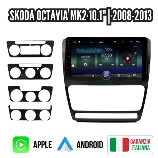 Autoradio   per   Skoda   Octavia   MK2   10.1"   |   2008-2013   |   Android   |   Bluetooth   |   CarPlay   |   Android   Auto   |   4-64GB   Ram