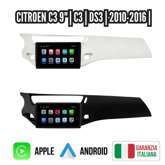 Autoradio   per   Citroen   C3   9"   |   C3   |   DS3   |   2010-2016   |   Android   |   Bluetooth   |   CarPlay   |   Android   Auto   |   4-64GB   Ram