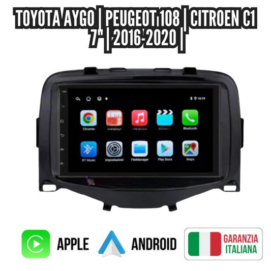Toyota   Aygo   |   Peugeot   108   |   Citroen   C1   7"   |   2016-2020   | 4-64GB CARPLAY ANDROID AUTO