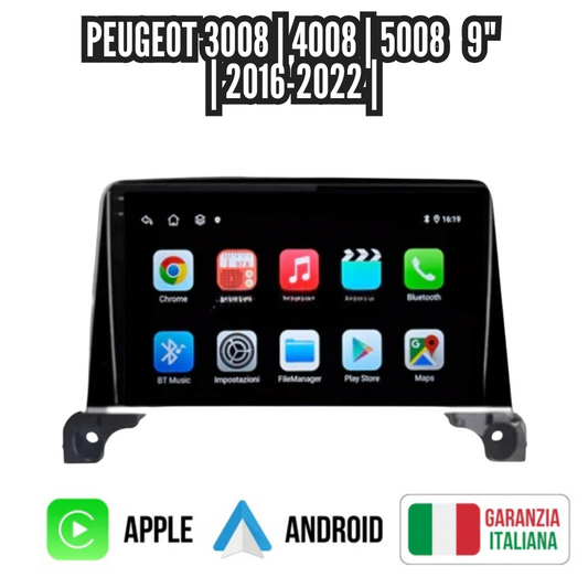 Autoradio   per   Peugeot   3008   |   4008   |   5008   9"   |   2016-2022   |   Android   |   Bluetooth   |   CarPlay   |   Android   Auto   |   4-64GB   Ram