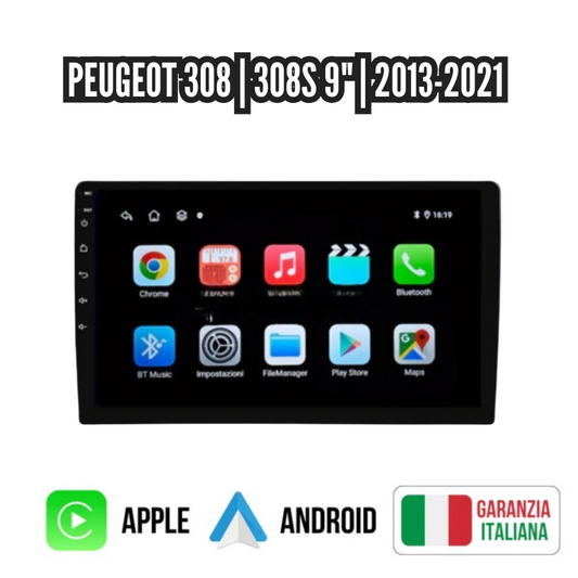 Autoradio   per   Peugeot   308   |   308s   9"   |   2013-2021   |   Android   |   Bluetooth   |   CarPlay   |   Android   Auto   |  4-64GB  Ram