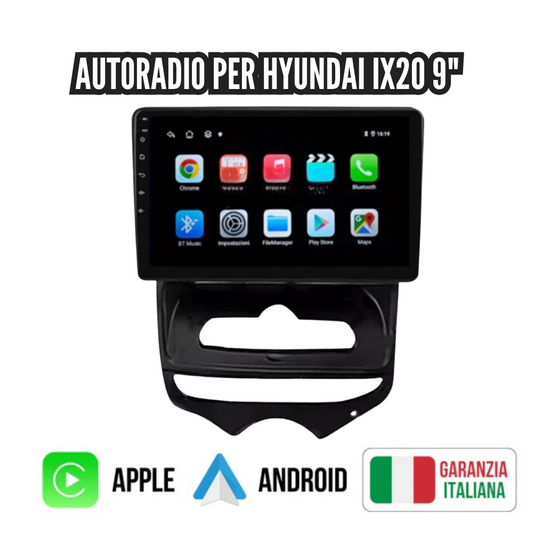 Autoradio   per   Hyundai   IX20   9"   |   Android   |   Bluetooth   |   CarPlay   |   Android   Auto   |4-64GB  Ram