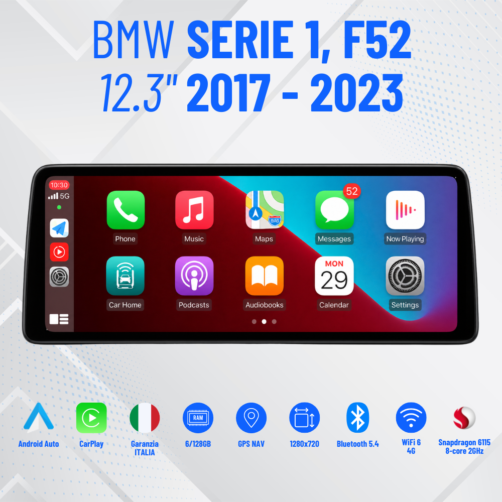 Autoradio per BMW  Serie  1   F52   12.3"   |   2017-2023