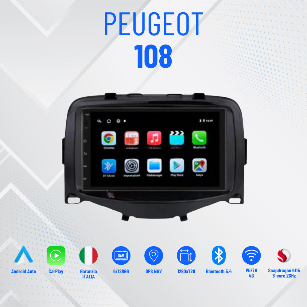 Toyota   Aygo   |   Peugeot   108   |   Citroen   C1   7"   |   2016-2020   | 4-64GB CARPLAY ANDROID AUTO