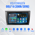 Volkswagen Golf 6 (2008/2016) | 9 pollici - Mascherina Inclusa Autoradio 2 Din Android auto + Carplay / vw Stereo Touch 8/256gb | Navigatore GPS + Bluetooth + Wifi