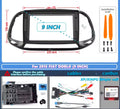 Adattatore Autoradio Cornice Stereo per Fiat Doblò 2015> con Kit Fissaggio - Grigio schermo 9''-Comandi al volante