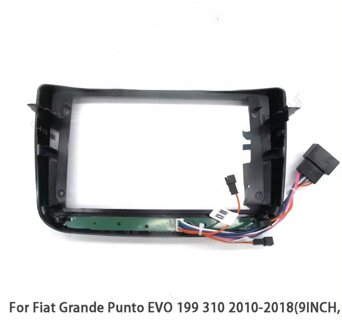 Adattatore Autoradio Cornice Stereo per Fiat punto evo  con Kit Fissaggio - Grigio schermo 9''-Comandi al volante