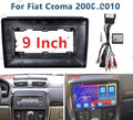 Adattatore Autoradio Cornice Stereo per Fiat croma 2005> con Kit Fissaggio - Grigio schermo 9''-Comandi al volante