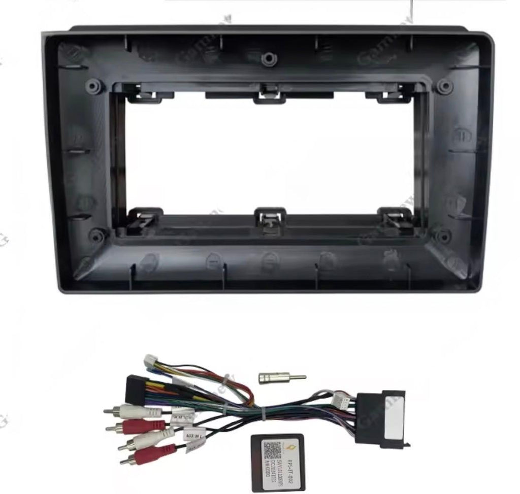 Adattatore Autoradio Cornice Stereo per Fiat croma 2005> con Kit Fissaggio - Grigio schermo 9''-Comandi al volante