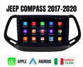 Jeep Compass 10” Pollici Android Autoradio GPS Navigazione/WiFi+Bluetooth, Sistema Multimediale Digitale Internet Touch Screen Da 1080P HD Per Auto, Fotocamera Posteriore,4-64giga+centralina canbas per recupero comandi al volante