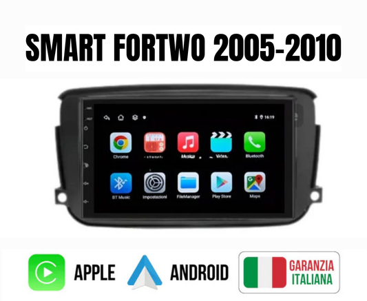 Smart fortwo 451 (2005/2010) | 7" pollici + Mascherina Inclusa Autoradio 2 Din Android auto + Carplay / Stereo Touch 4/64gb | Navigatore GPS + Bluetooth + Wifi