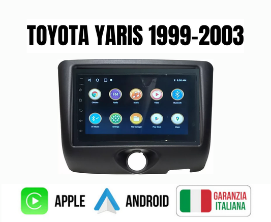 AUTORADIO 7" ANDROID YARIS DAL 1999 AL 2003, BLUETOOTH - USB - KIT PLUG & PLAY
